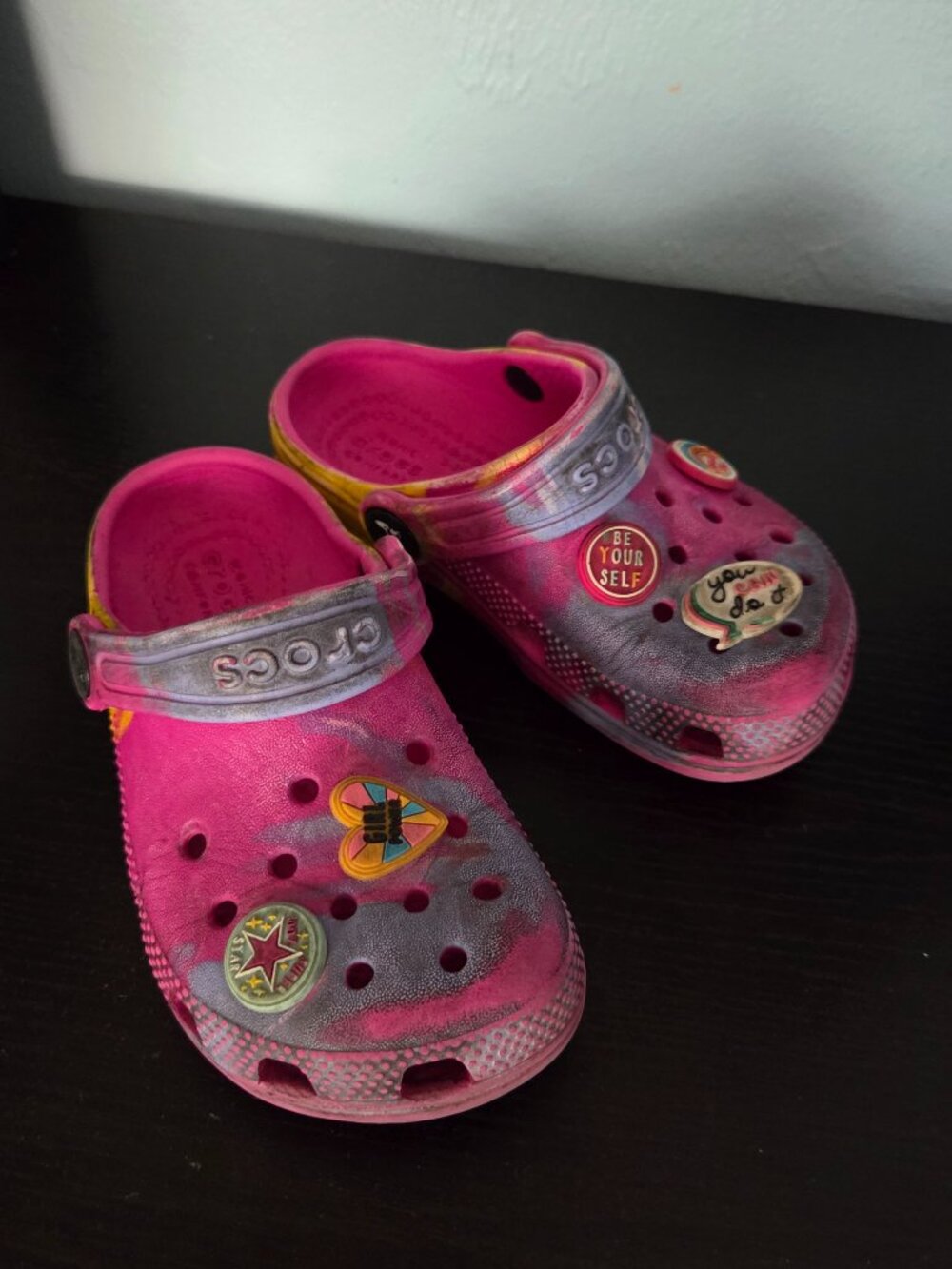 Girls Multicolor Crocs with Charms